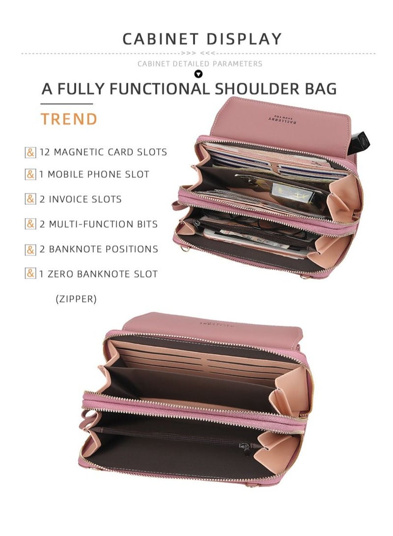 baellerry حقيبة نسائية كبيرة الحجم بسحّاب مزدوج وتصميم قطري متعدد الاستخدامات من Baellery - Image 5