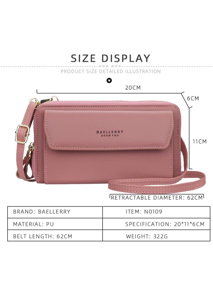 baellerry حقيبة نسائية كبيرة الحجم بسحّاب مزدوج وتصميم قطري متعدد الاستخدامات من Baellery - Image 4