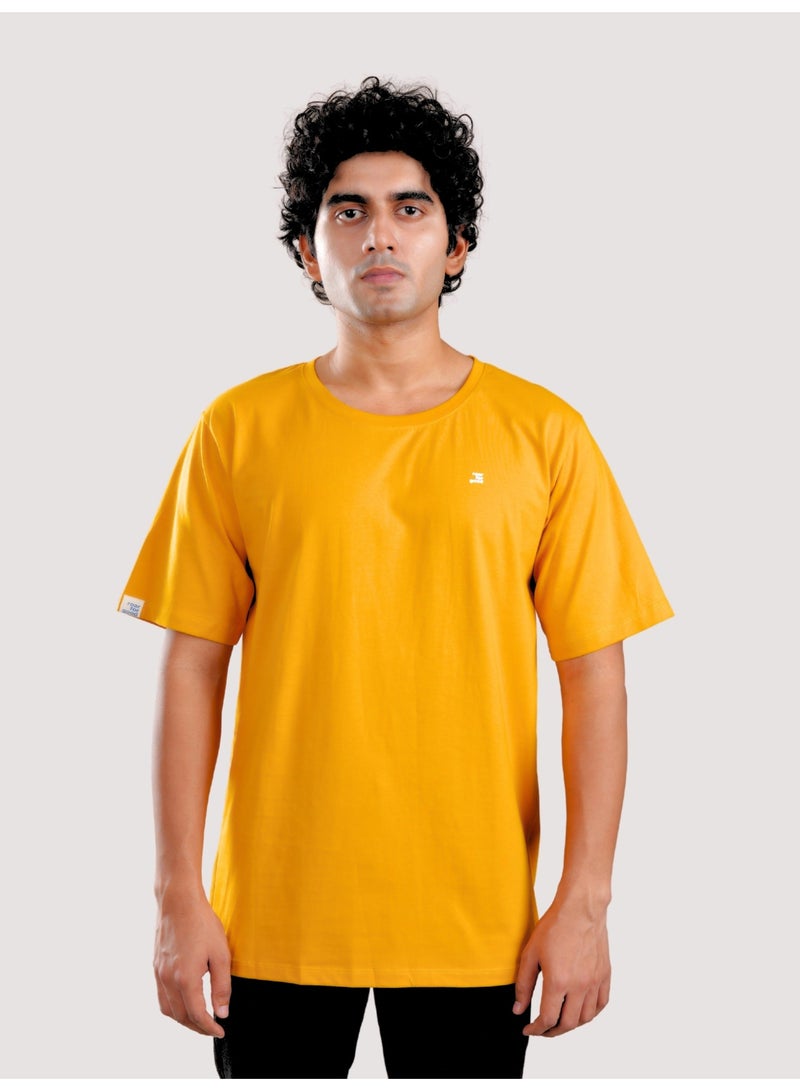 ROAR FOR GOOD Men's Oversized Solid T-Shirt | Relaxed Fit Crew Neck Half Sleeve Casual Tee | Soft Cotton Blend Everyday Wear T-Shirt - Image 5