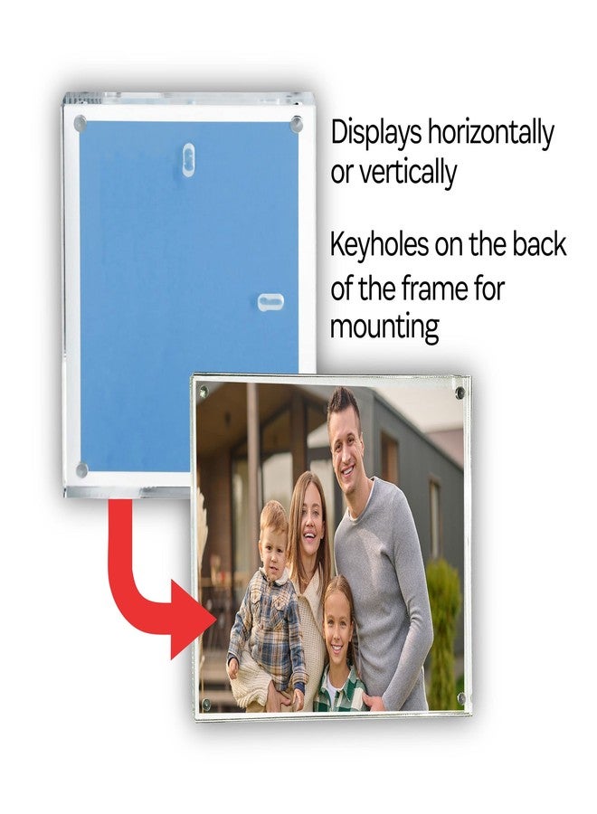 Canetti ORIGINAL MAGNET FRAME 8.5x11 Wall Hanging Magnetic Picture Frame, Floating Photo Frame, Two Acrylic Panels - Image 2