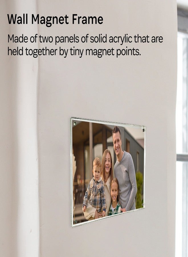 Canetti ORIGINAL MAGNET FRAME 8.5x11 Wall Hanging Magnetic Picture Frame, Floating Photo Frame, Two Acrylic Panels - Image 4