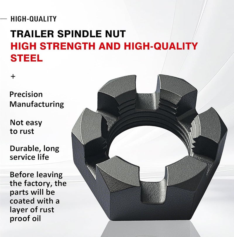 C CLINK Trailer Nut Set with Washers and Cotter Pins - Image 3
