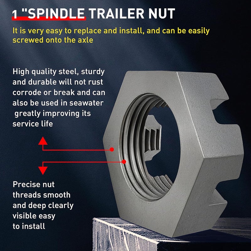 C CLINK Trailer Nut Set with Washers and Cotter Pins - Image 4