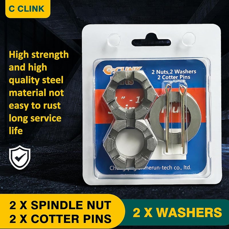 C CLINK Trailer Nut Set with Washers and Cotter Pins - Image 5