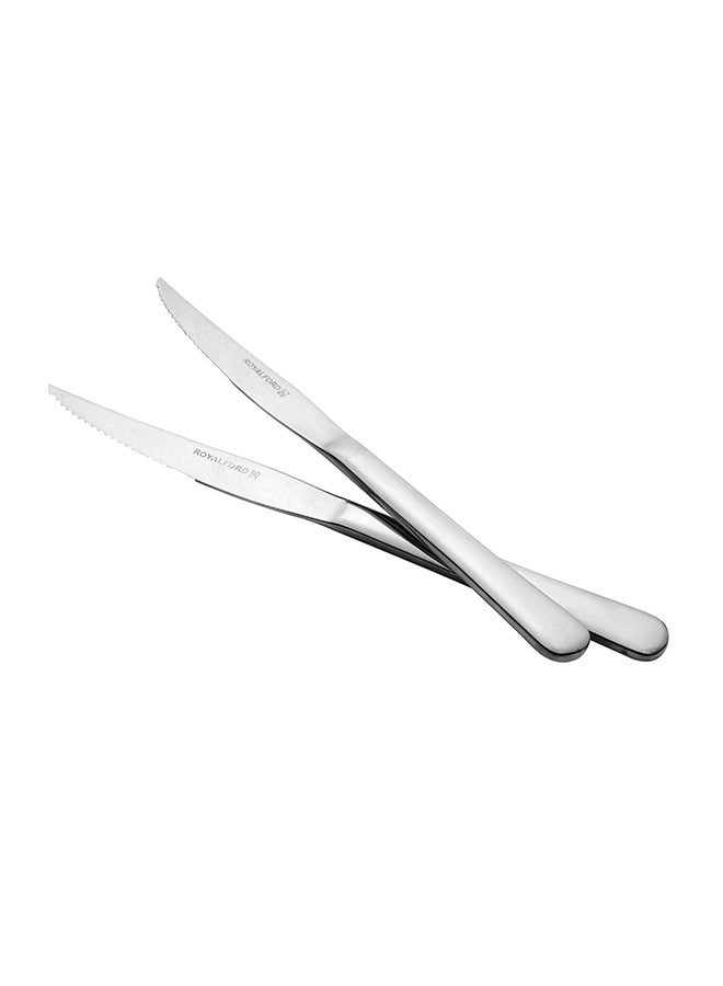 Royalford 2-Piece Steak Knife Set Silver - Image 3
