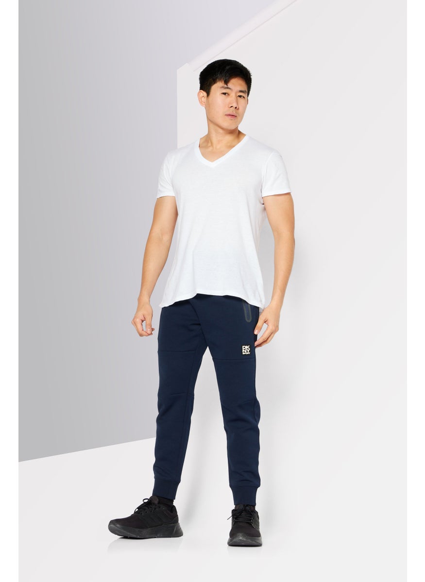 DKNY Sport Men Sportswear Fit Brand Logo Training Jogger Pant, Navy Blue  - Image 3