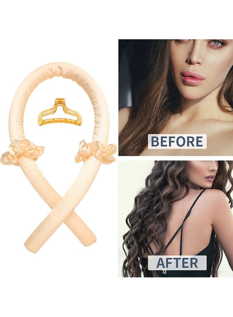 Goolsky 4pcs/Set Heatless Hair Curler Set, 1pcs No Heat Curling Rod Headband With 2pcs Hair Rings, 1pc  hair clip, DIY Hair Styling Tool - Image 2