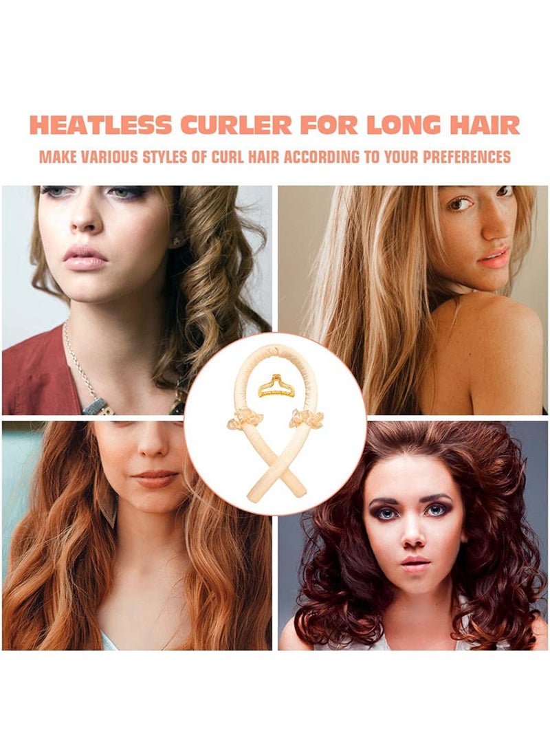 Goolsky 4pcs/Set Heatless Hair Curler Set, 1pcs No Heat Curling Rod Headband With 2pcs Hair Rings, 1pc  hair clip, DIY Hair Styling Tool - Image 4