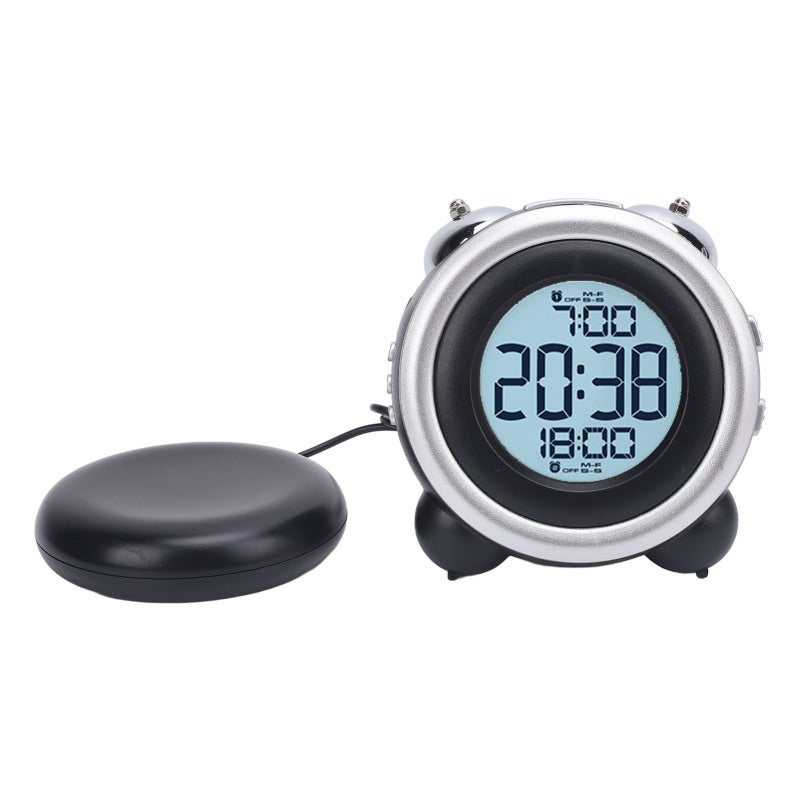 Vibrating Alarm Clock With Bed Shaker For Heavy Sleepers - Compact Led Display Adjustable Volume Loud Strong Vibration For Pillow Deep Sleepers Students - Image 1
