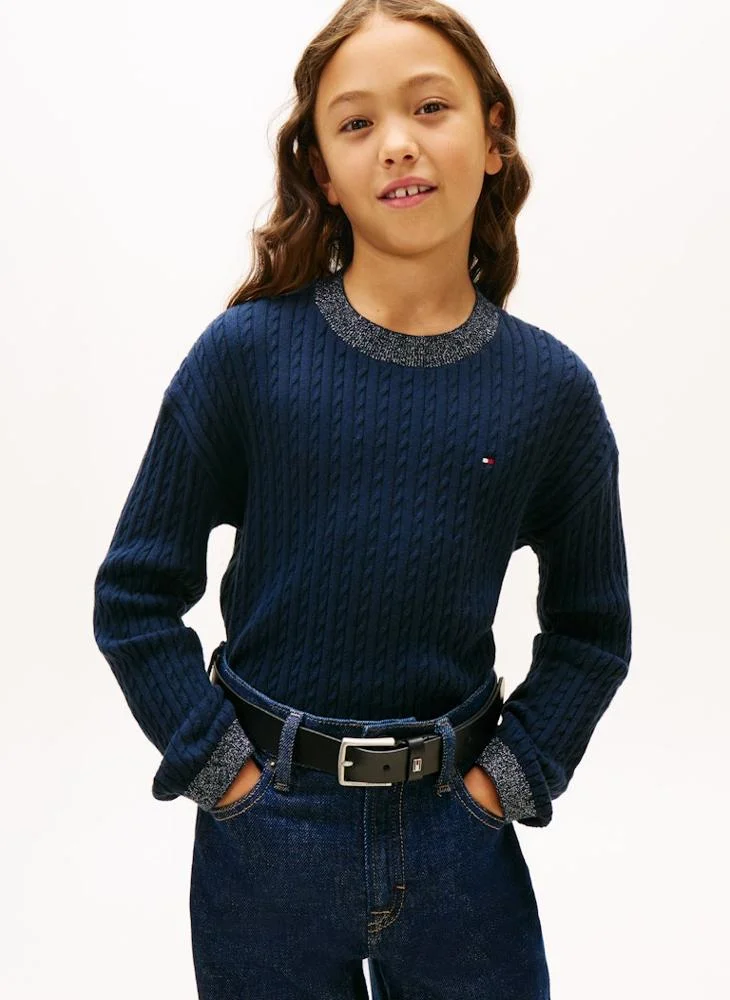 Youth Mini Cable Sweater