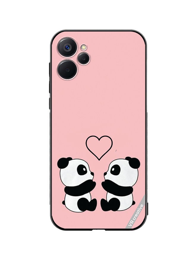 VR CREATIVE Protective Case Cover For Realme 9i 5G Panda Love Design Multicolour - Image 1