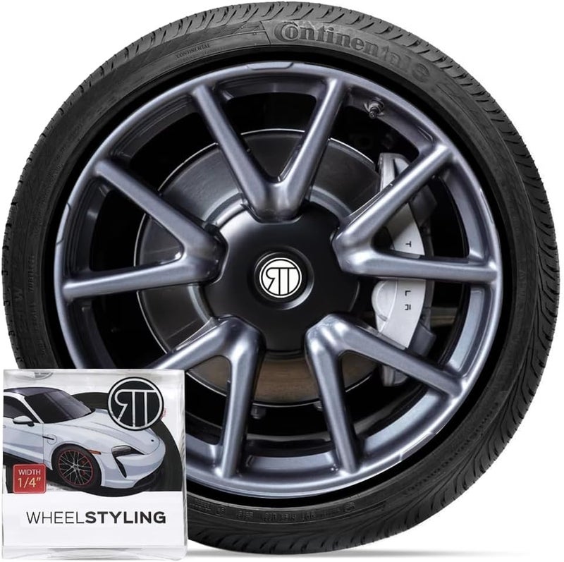 RT Rim Protectors 1/4 Inch Wide Wheel Rim Protectors - Set of 4 Durable Rim Guards (Black) - Image 1