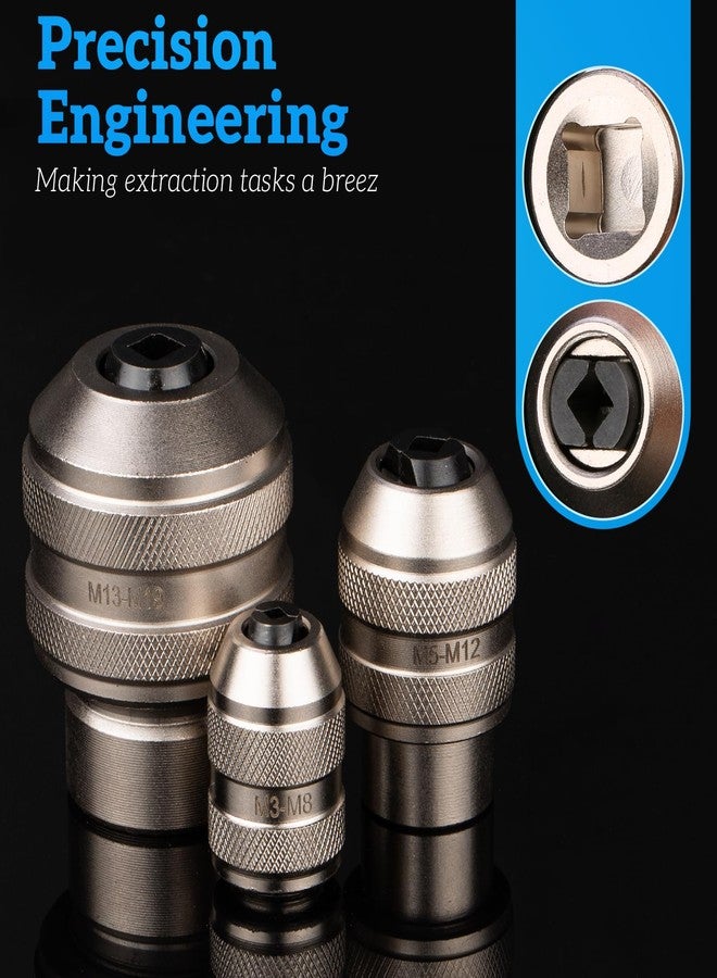 Thinkpro Tap Sockets,3 Pieces Extractor,Adjustable Extraction Tool,Tap Handle For Taps,Reamers,Screw Extractors - Image 5