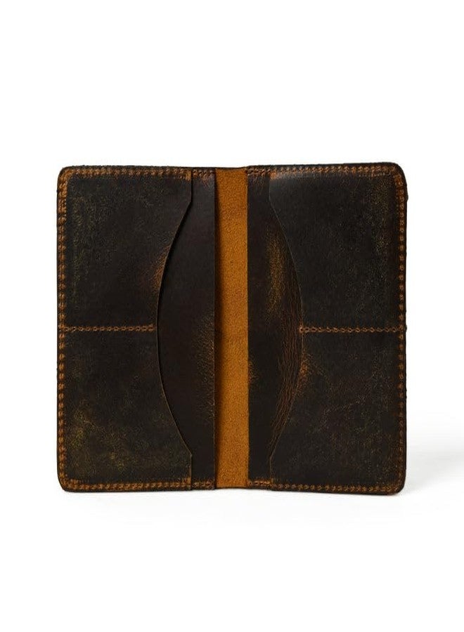 MaheTri Genuine Leather Passport Sleeve & Wallet | Premium Travel Document Organizer | Passport, Card & Boarding Pass Holder | Durable, Slim & Compact Design (PassportPlus Leather Cover, Brown) - Image 4