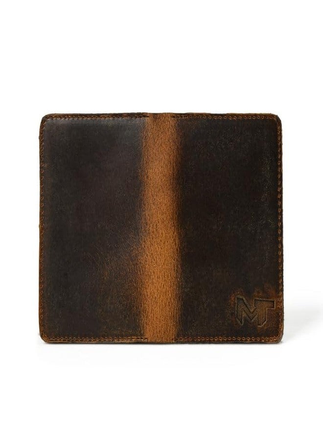 MaheTri Genuine Leather Passport Sleeve & Wallet | Premium Travel Document Organizer | Passport, Card & Boarding Pass Holder | Durable, Slim & Compact Design (PassportPlus Leather Cover, Brown) - Image 5