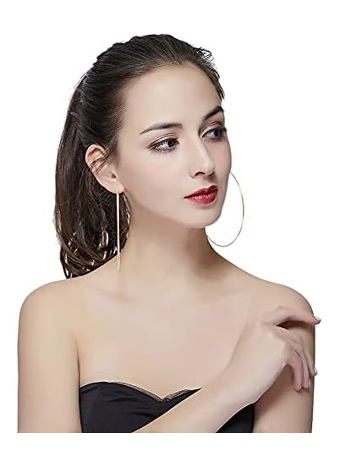 Generic Hypoallergenic Extra Large Thin Basketball Hoop Earrings for Women and Men  - Image 4