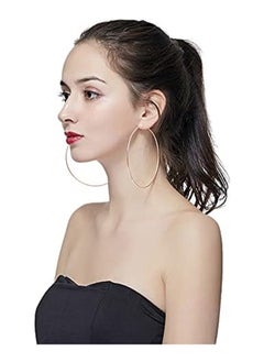 ماركة غير محددة أقراط كرة سلة رقيقة جدًا وكبيرة جدًا لا تسبب الحساسية للنساء والرجال  - Image 3