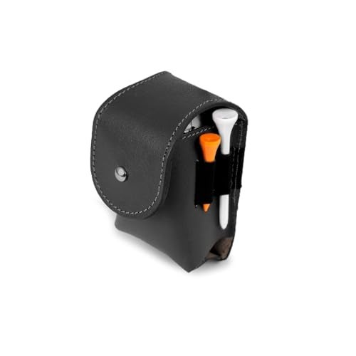 Golfoy Leatherette Golf Balls and Tee Holder Pouch 4.0 (Black) - Image 4