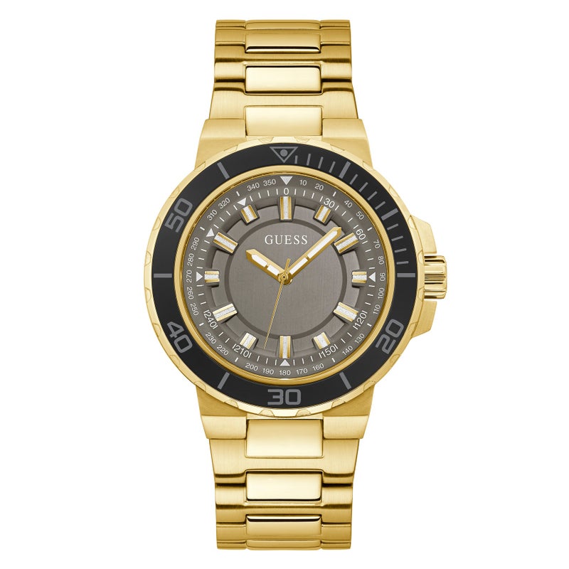 Guess Men's Gold Tone Quartz Watch 44mm – Grey Dial | GW0426G2 - Image 1