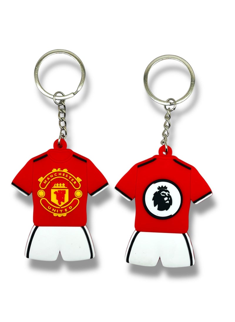 MARIO DRAFTS Jersey Keychain, Premier League Logo, Red and White Kit Design  - Image 1