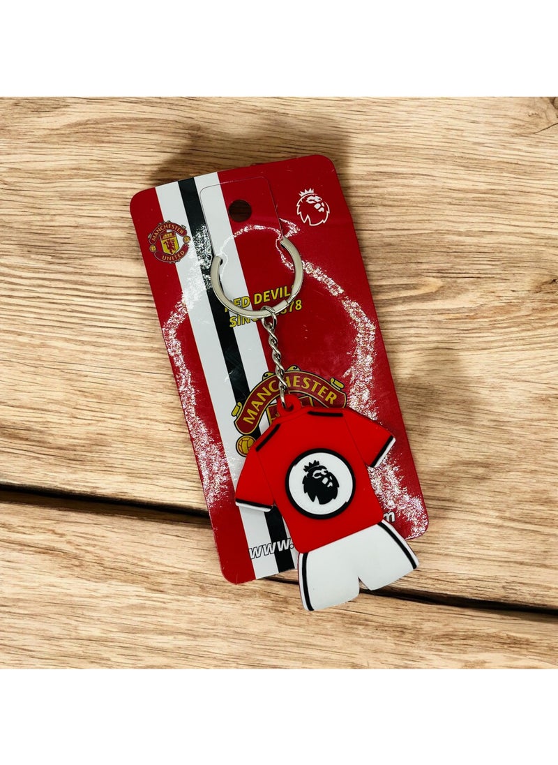 MARIO DRAFTS Jersey Keychain, Premier League Logo, Red and White Kit Design  - Image 2
