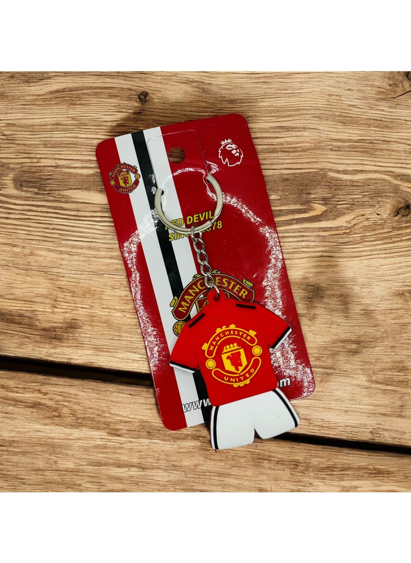 MARIO DRAFTS Jersey Keychain, Premier League Logo, Red and White Kit Design  - Image 3