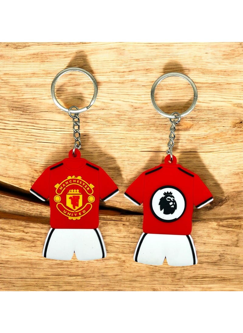 MARIO DRAFTS Jersey Keychain, Premier League Logo, Red and White Kit Design  - Image 4