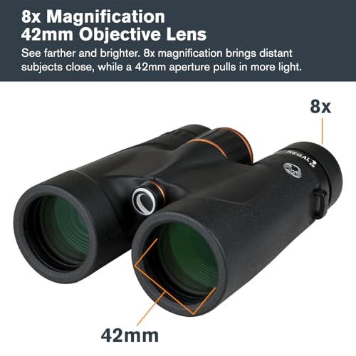 Celestron – Regal ED 8x42 Binoculars – Premium Optics for Birding, Hunting & Outdoor Use – Phase & Dielectric Coated BaK-4 Prisms – Fully Multi-Coated Glass – 4.9 ft Close Focus - Image 4