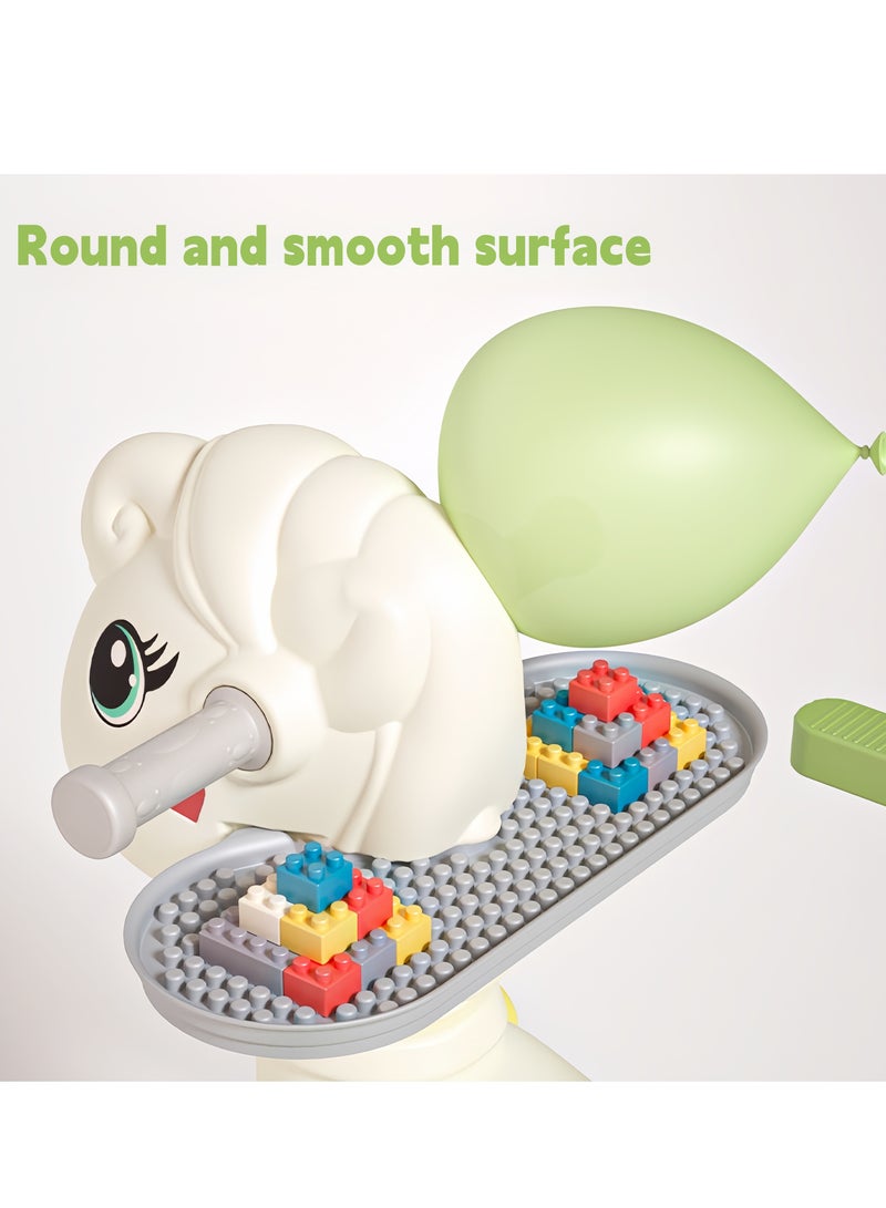 MissTiara Miss Tiara 3-in-1 Baby Rocking Horse & Balance Bike | Convertible Ride-On Toy for Toddlers 1-3 Years | with 4 Silent Wheels  | Full Accessories  | BPA-Free ( Green/Grey) - Image 5