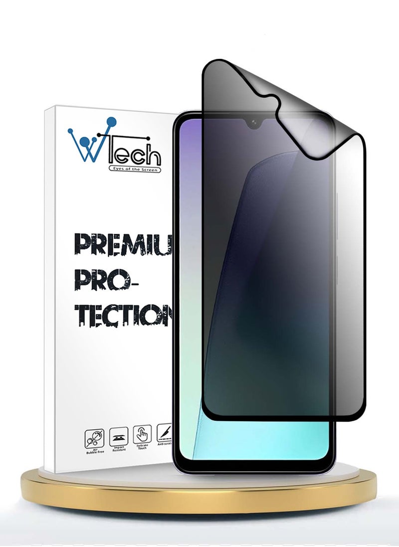 Wtech Xiaomi Redmi 14C 4G / Redmi 14R 5G 2024 Nano Ceramic Privacy Full Glue Full Cover Matte Flexible Screen Protector (MSCNMP) - Clear/Black  - Image 1