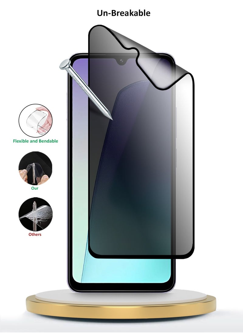 Wtech Xiaomi Redmi 14C 4G / Redmi 14R 5G 2024 Nano Ceramic Privacy Full Glue Full Cover Matte Flexible Screen Protector (MSCNMP) - Clear/Black  - Image 3