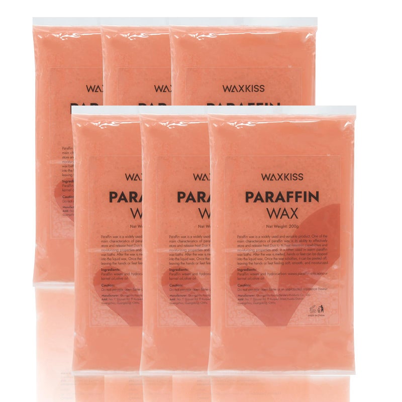 Paraffin Wax for Hands and Feet 6 pack Paraffin Wax Refill of Peach scent Paraffin Wax Bath for Moisturizing
