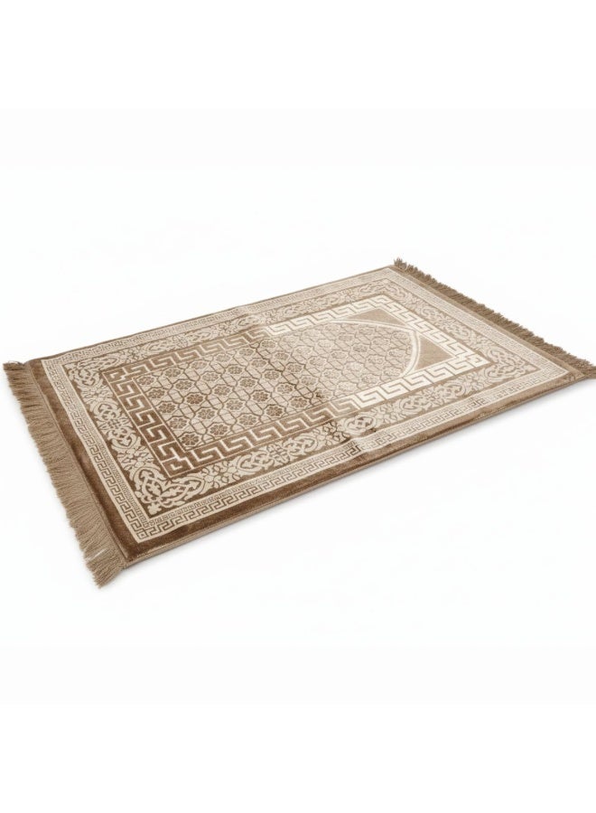 Museum Memory Foam Prayer Mat Safaa. Velvet Comfortable Prayer Rug. Elegant Essential Design Sajadah with Foam. - Image 2