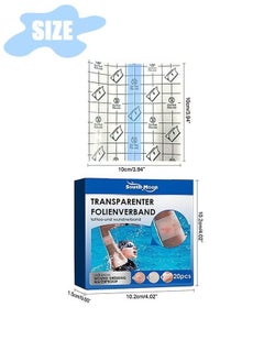 XiuWoo 20 Pcs Transparent Waterproof Patch, Stretch Adhesive Bandages, Tattoo Protective Transparent Film  - Image 2