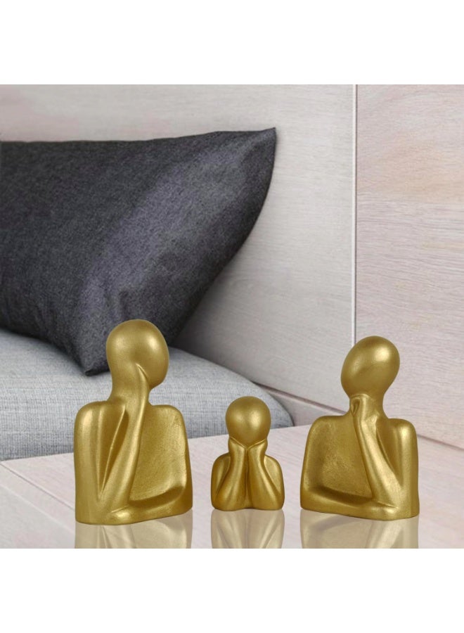 3-Member Family Statue, Family Style Sculpture, Gifts For Family And Art Lovers, Creative Shelf Decoration For Living Room, Bedroom, Office Decoration - Image 3