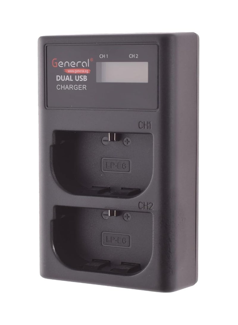 general General FW50 Camera Battery Dual USB Charger 8.4 Volt With USB Cable - Black - Image 3