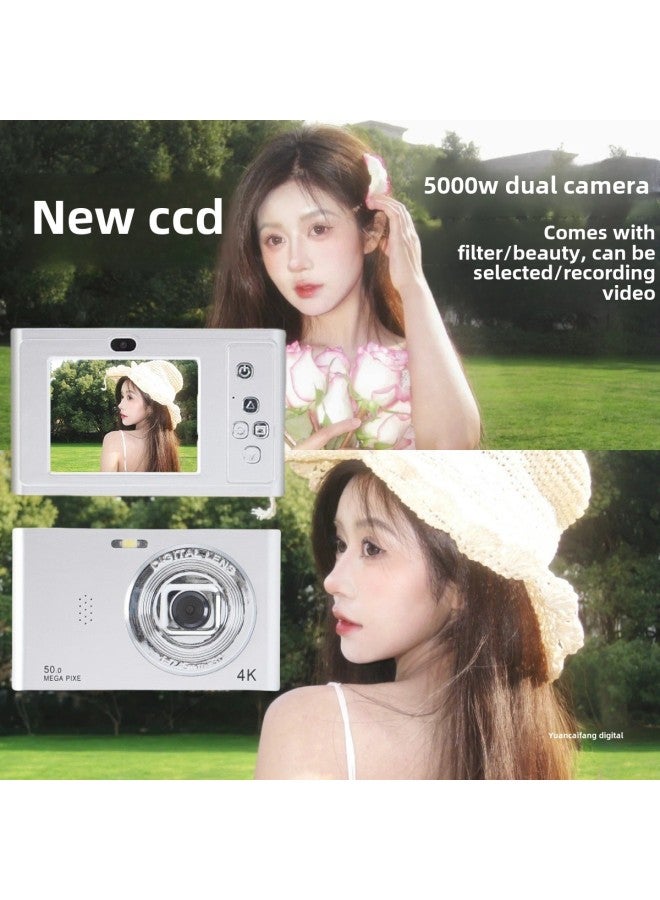 Ccd Digital Camera Hd Camera Student Small Hd Travel Entry Campus Retro Travel Card Machine-Body Color:Classic Black  - Bare Metal (cannot Take Pictures Without Memory Card) - Image 2
