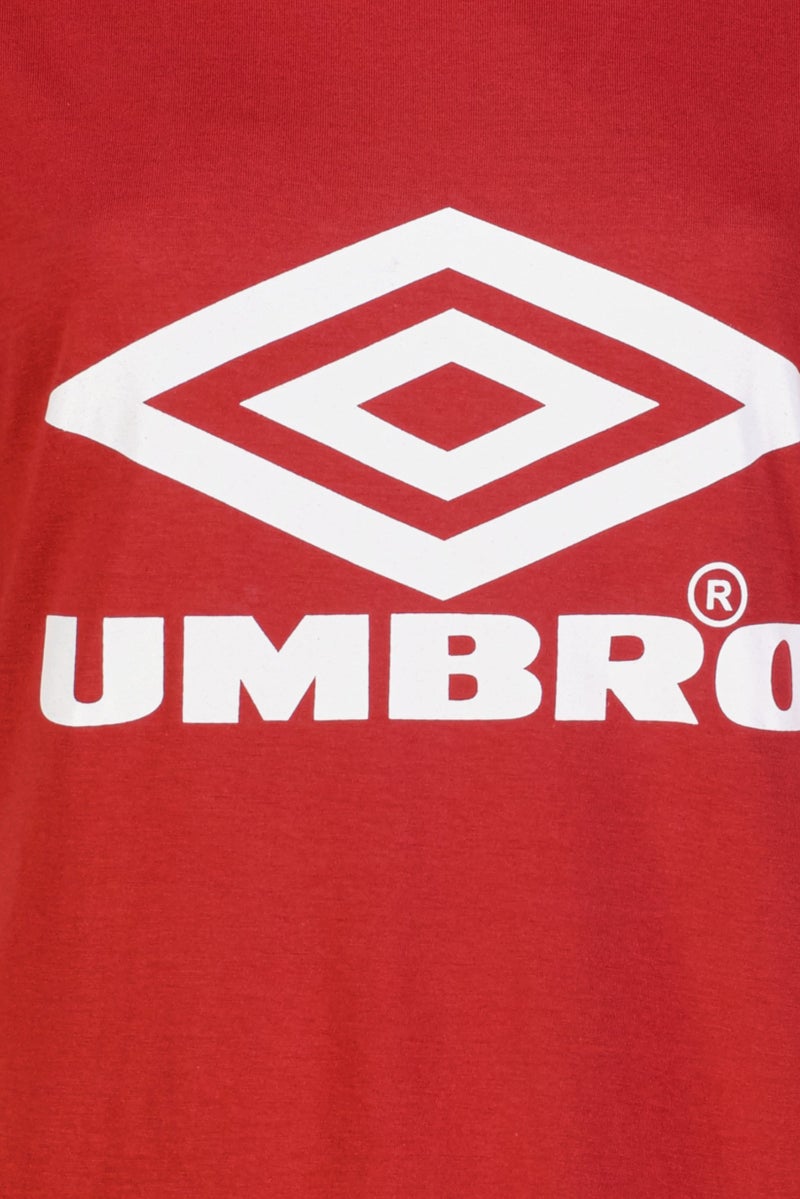 umbro Women Boyfriend Fit Short Sleeve Outdoor T-Shirt, Red - Image 5