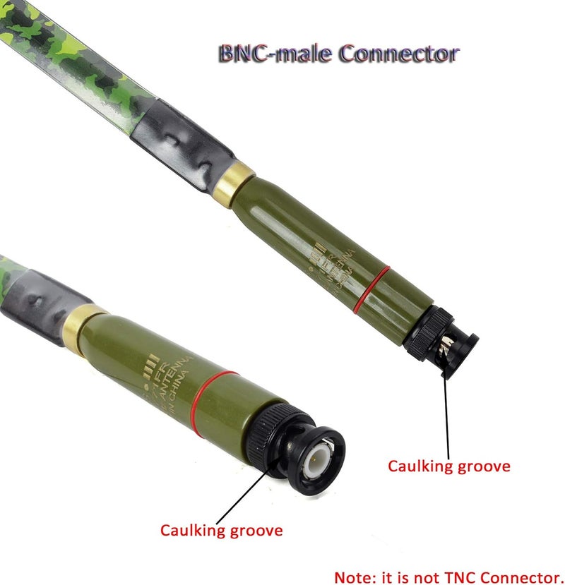 HYS BNC Base 15.3inch Antenna Dual Band VHF UHF HT Antennas for 144/430Mhz (136-174Mhz&400-470Mhz) Icom V86 IC-T7H Yaesu FT-530 Uniden BCD325P2 BC125AT Portable BNC Radio&Scanner - Image 2