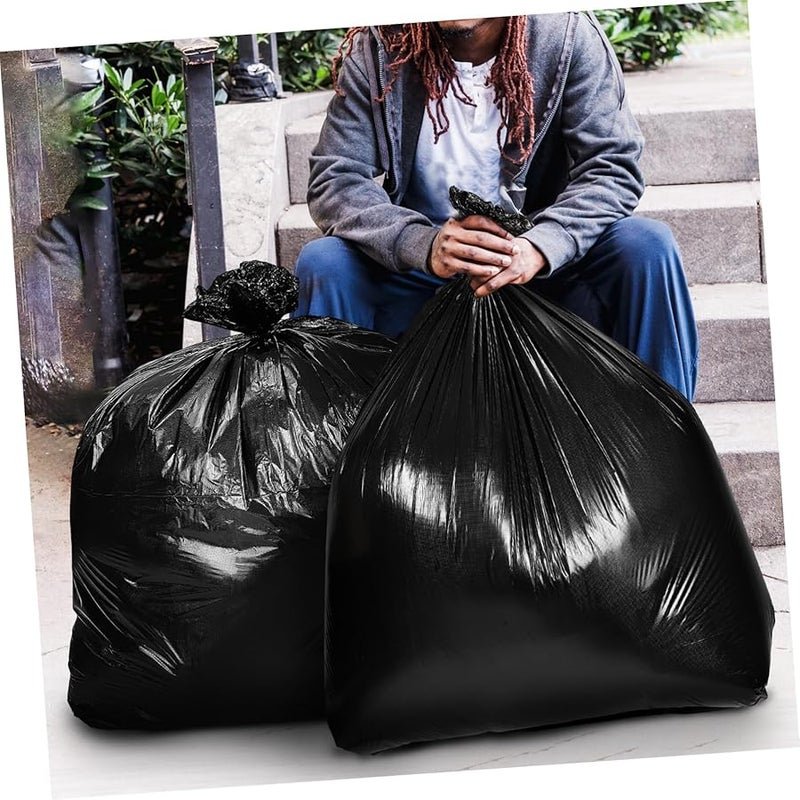 50Pcs Heavy Duty Contractor Trash Bags 55 Gallon Extra Large Durable Garbage Liners - Image 3