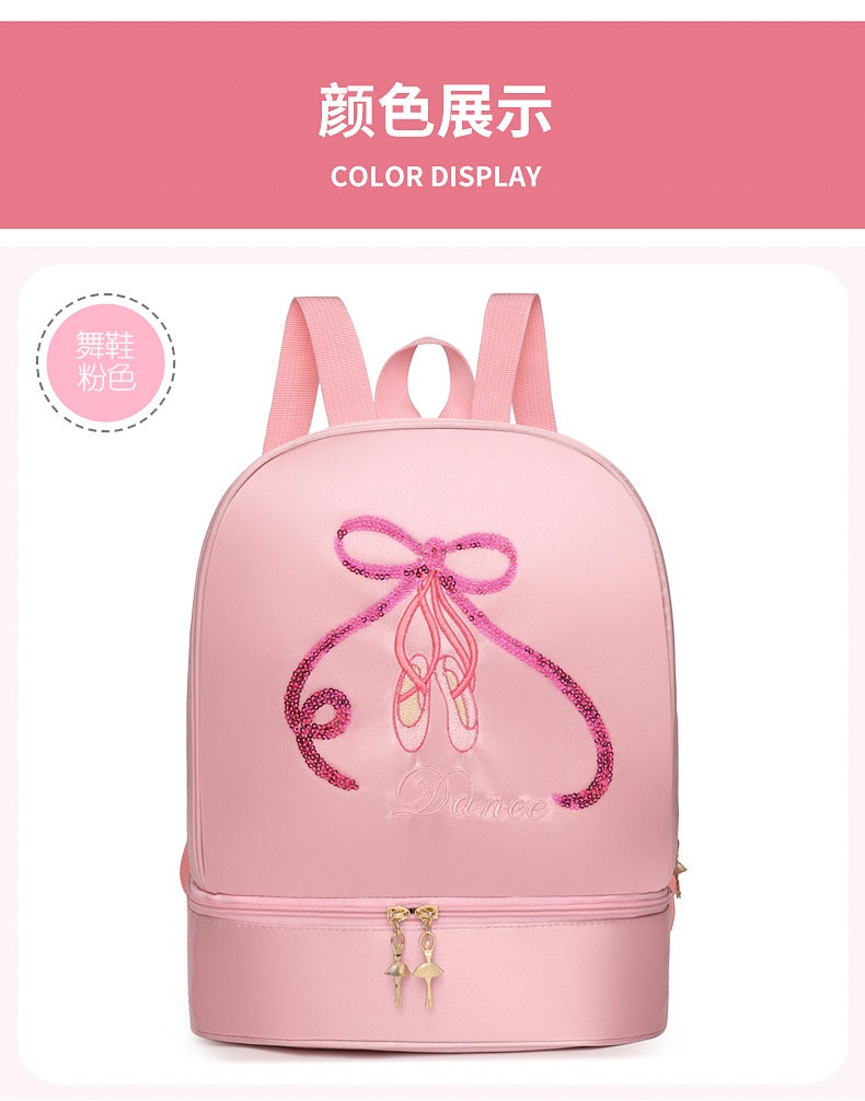 Dance Bag New Children'S Backpack Latin Ballet Bag Girls Princess Dance Bag Independent Shoe Bin