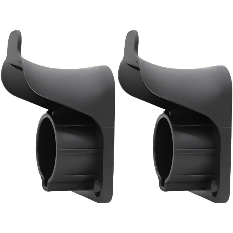 2 Pcs EV Charger Cable Holder Wall Mount For J1772 Connector Black ABS With Screws - Image 2