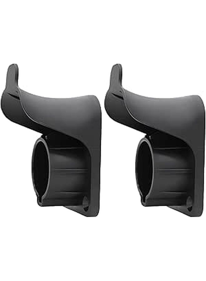 2 Pcs EV Charger Cable Holder Wall Mount For J1772 Connector Black ABS With Screws - Image 1
