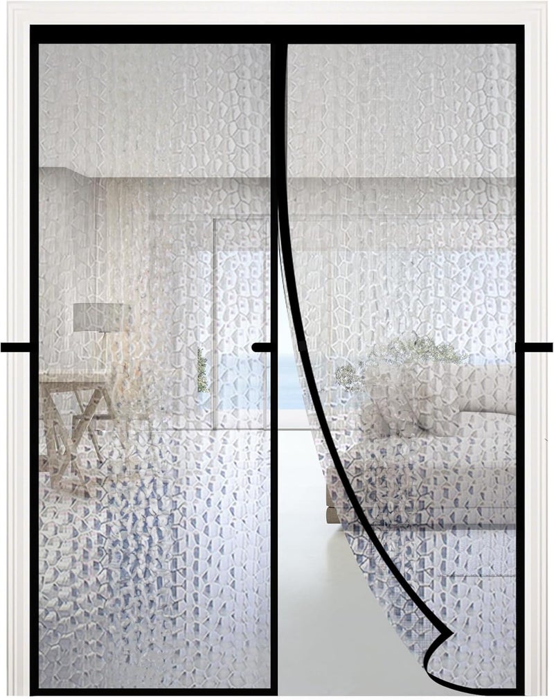 Reliancer Magnetic Thermal Insulated Door Curtain,Waterproof EVA Door Cover,Fit Doors Size Up to 58"x96",Temperature Protection Insulated Doorway Curtain Partition,Patio Self-Closing Doors Net Screen - Image 1