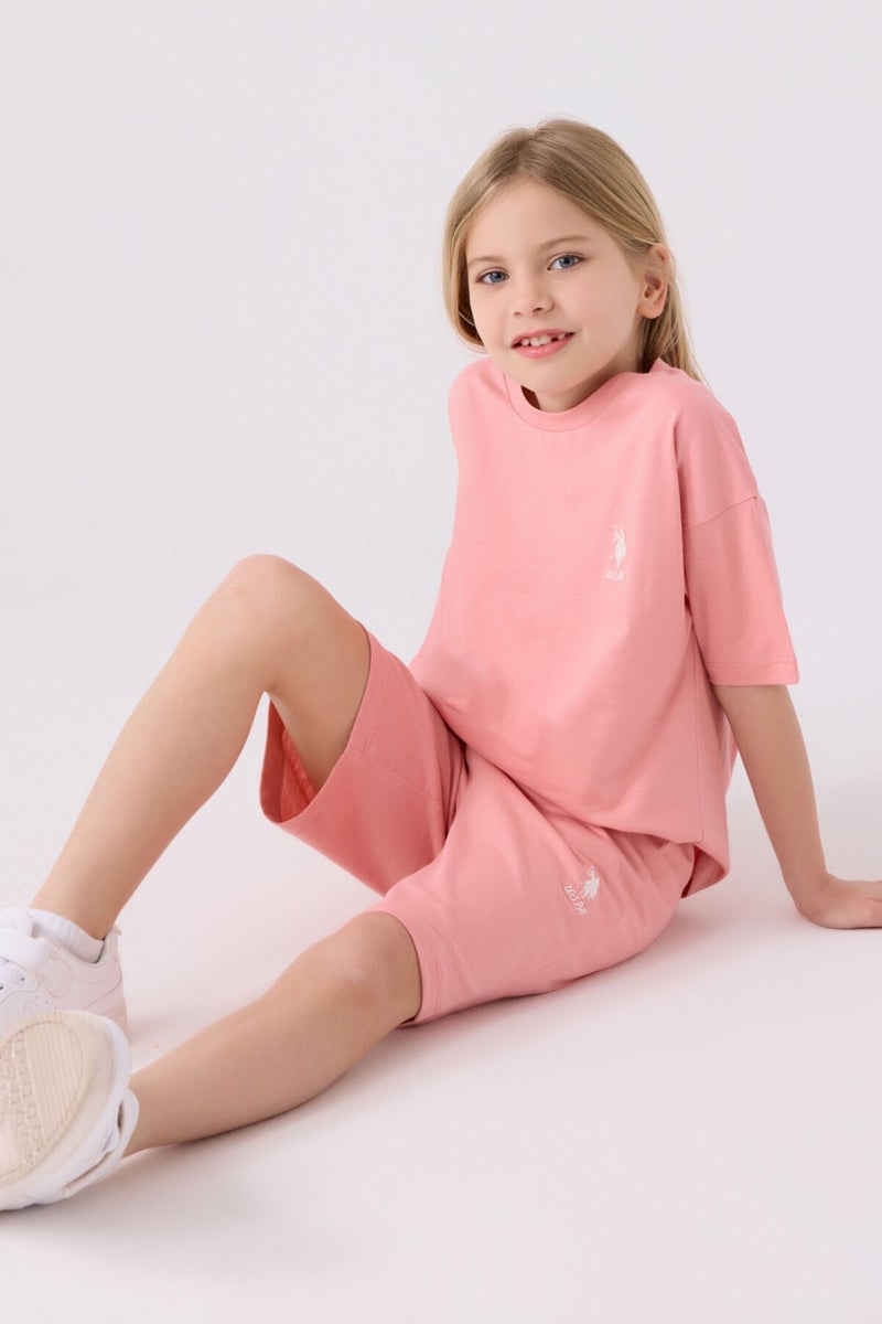 U.S. Polo Assn. Girls Mocha Bermuda Set  - Image 3