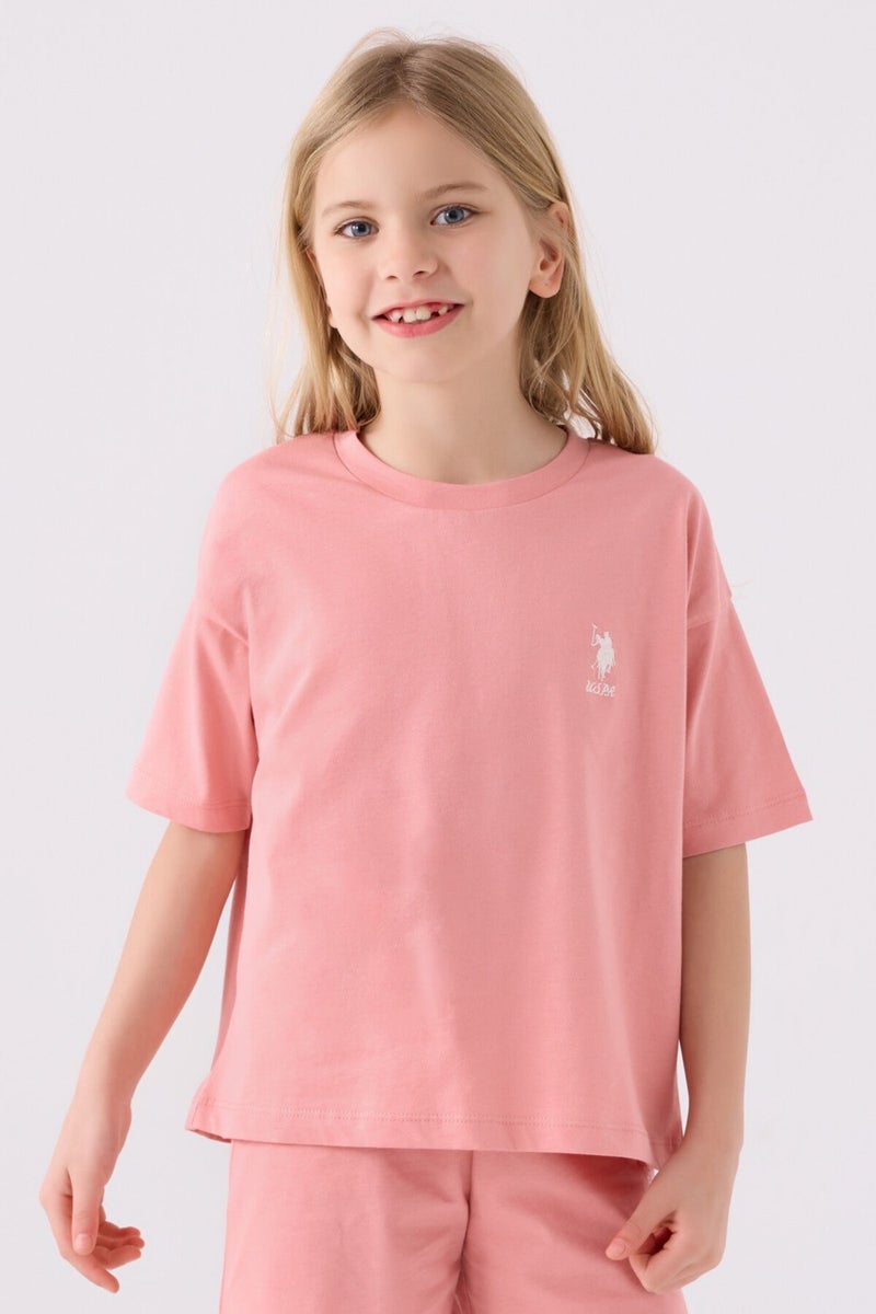 U.S. Polo Assn. Girls Mocha Bermuda Set  - Image 2
