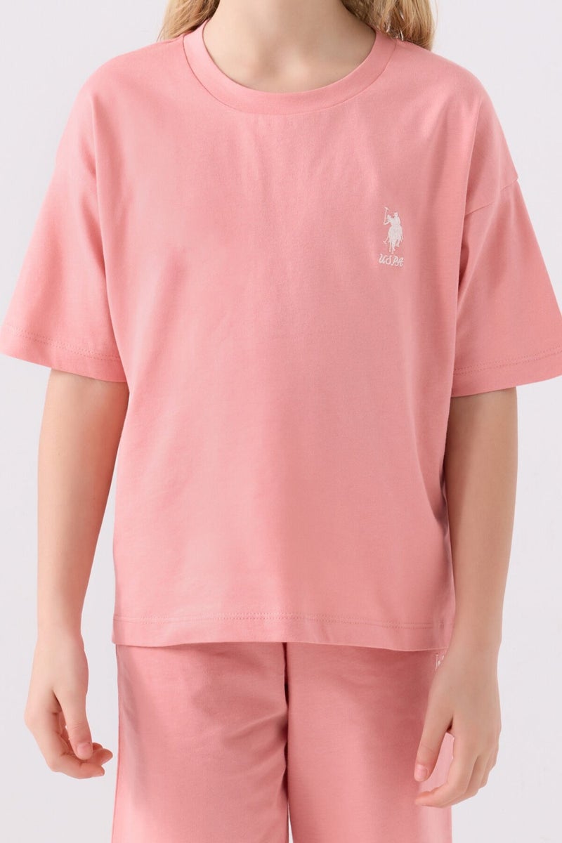 U.S. Polo Assn. Girls Mocha Bermuda Set  - Image 4