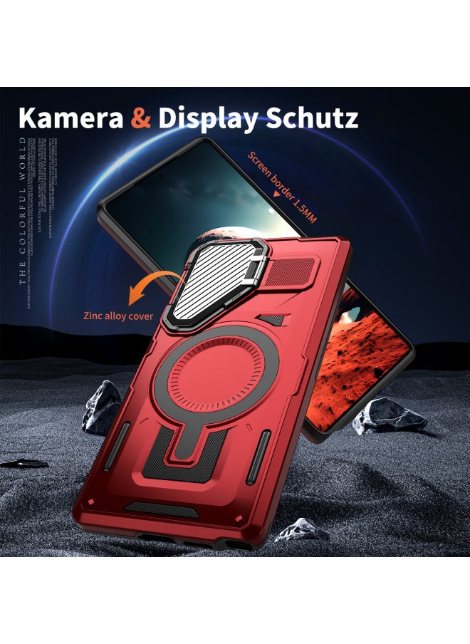 Generic - Applicable Samsung S25ULTRA Phone Case Lens Bracket Magsafe Car Magnetic S24FE Protective Cover-Color:Purple (magnet)-Applicable Models:S24 ULTRA - Image 1