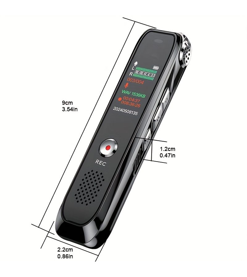 64GB Mini Voice Recorder with Dual Mic DSP Noise Reduction for Meetings - Image 2