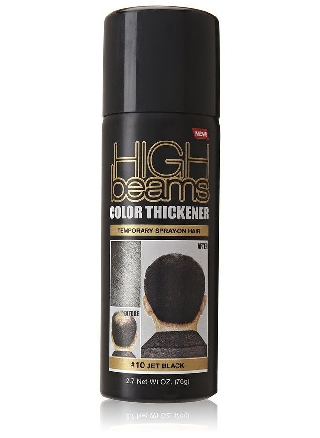 High Beams - Color Thickener – Jet Black - 2.7 Oz - Salon Quality Quick-Fix Concealer Takes Grey Color Hair Away - Cover and Fill in Thinning and Bald Areas Instantly - Image 1